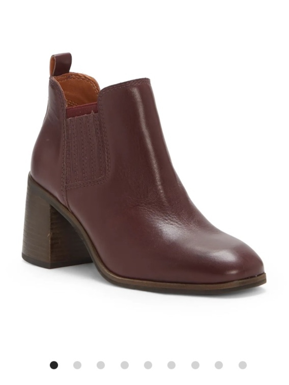 Lucky Brand Debruh Heeled Bootie Size 8 - Purple Leather - Good Condition